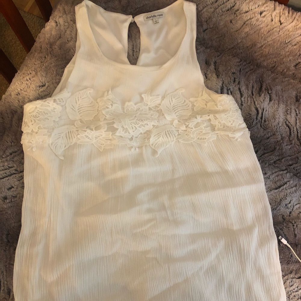 Mid Thigh White Dress.